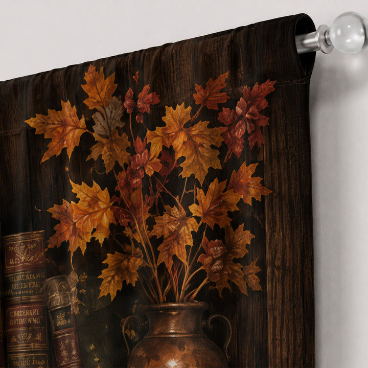 Artistic Floral Print Window Drapes
