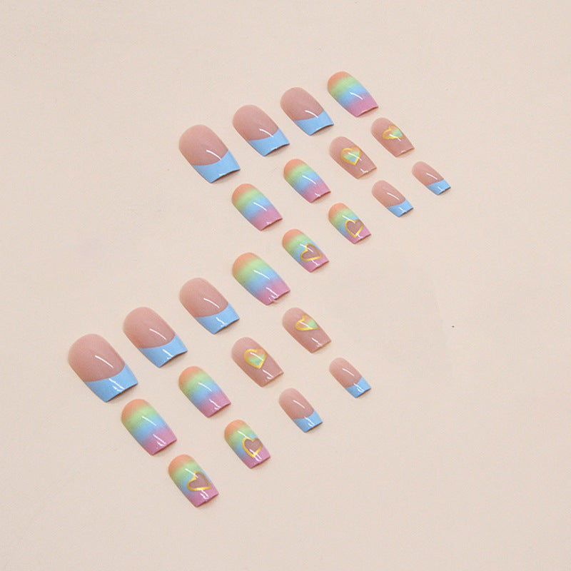 Artistic Heart-Themed Press-On Nail Designs Bowlift