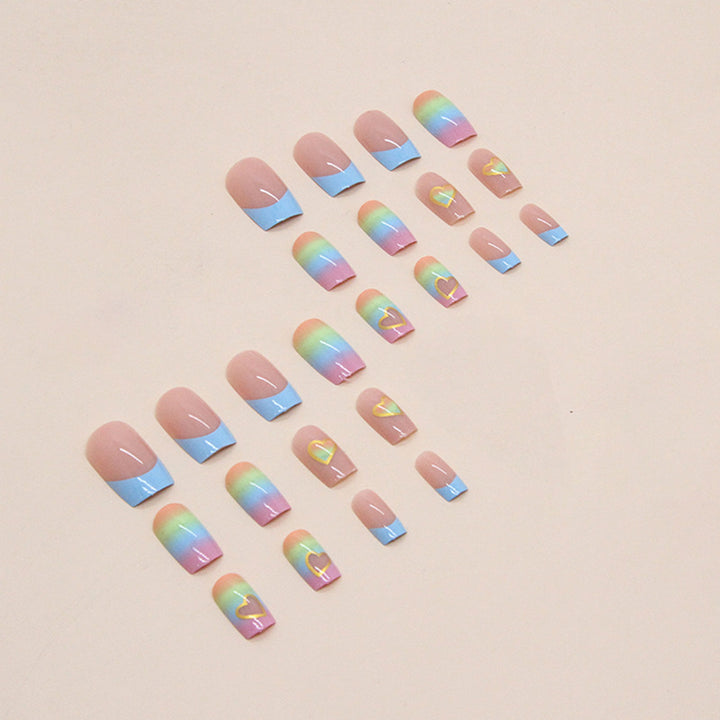 Artistic Heart-Themed Press-On Nail Designs Bowlift