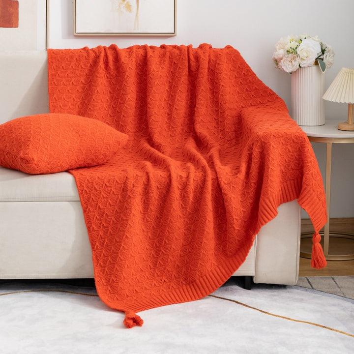 Cozy Knitted Throw Blanket