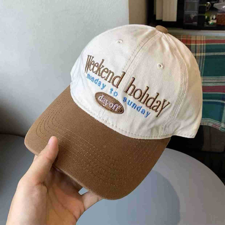Women's Casual Embroidered Adjustable Cap Bowlift