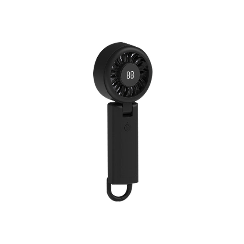 Women portable hand fan with digital fan display Bowlift