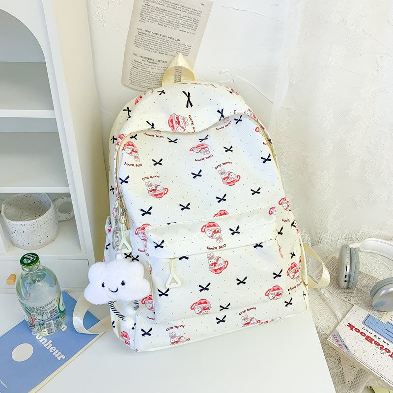 Playful Character Print Backpack