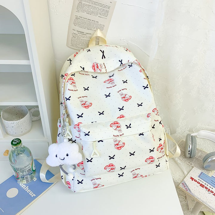Playful Character Print Backpack