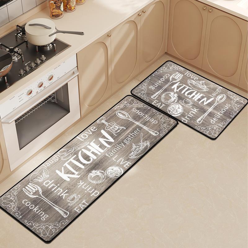 Anti-Fatigue Memory Foam Kitchen Runner and Square Mat Set with Non-Slip Backing Bowlift
