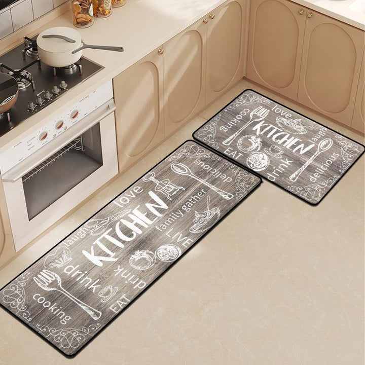 Anti-Fatigue Memory Foam Kitchen Runner and Square Mat Set with Non-Slip Backing Bowlift