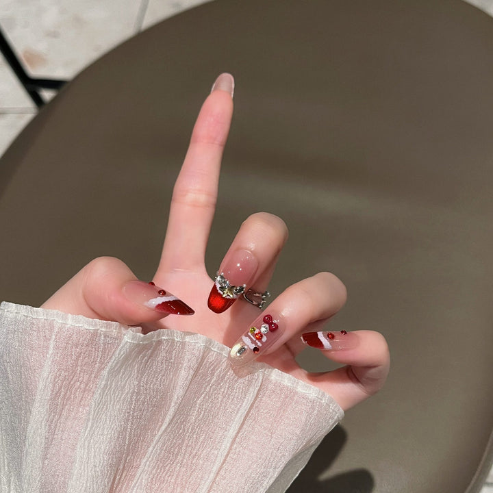 Themed Decorative Press-On Nail Art Bowlift