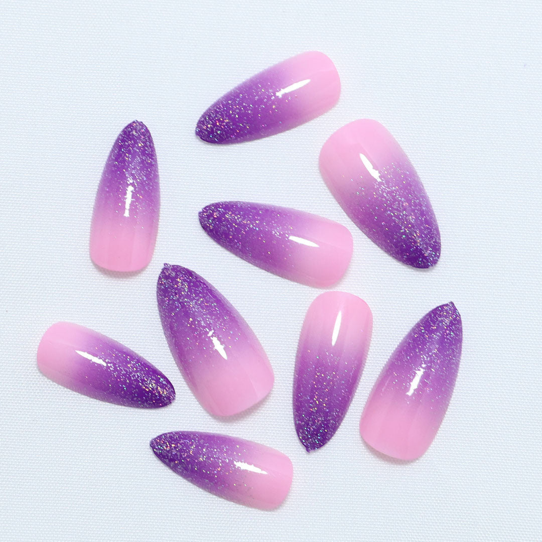 Gradient Glitter Ombre Press-On Nail Set Bowlift