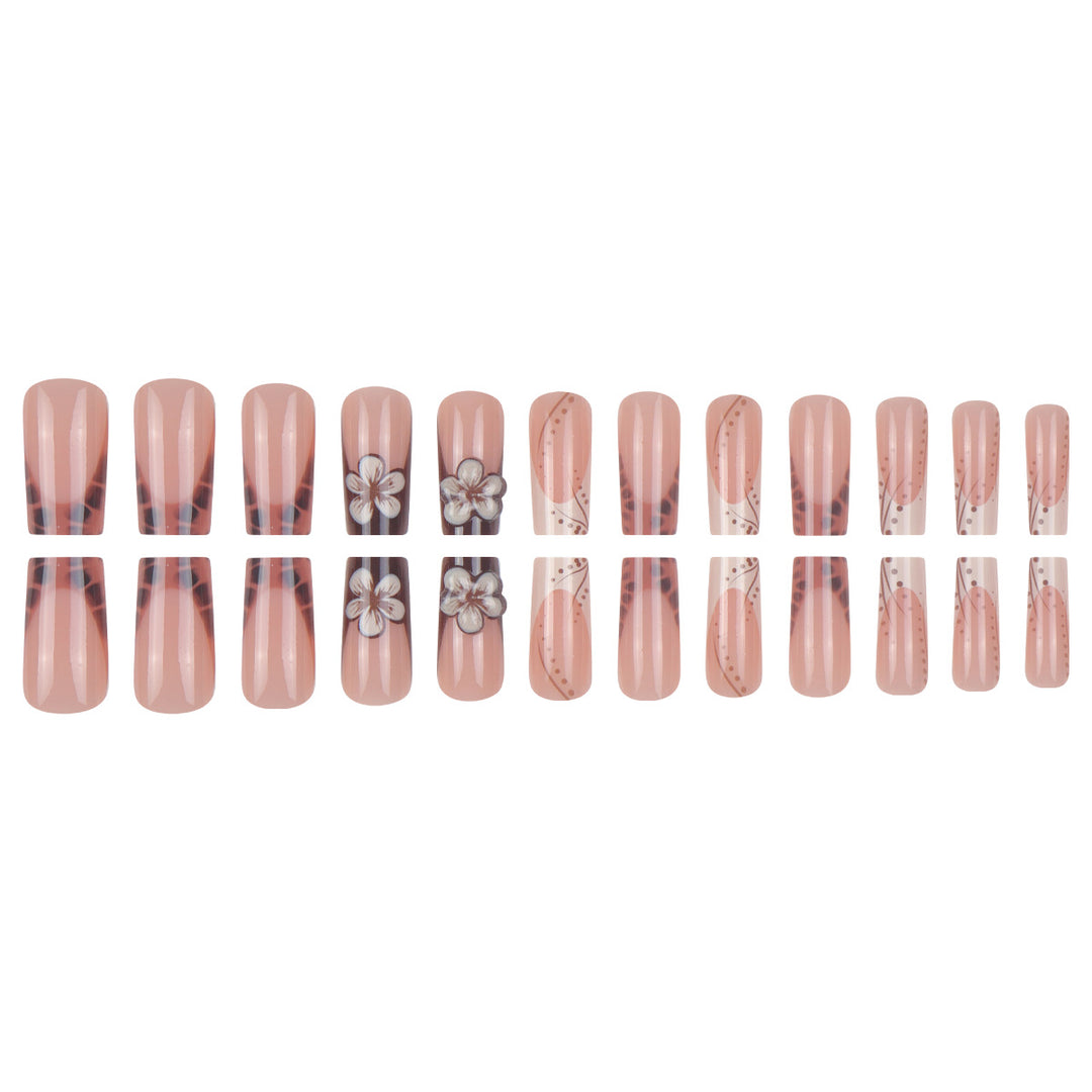 Floral Design Press-On Nails Bowlift