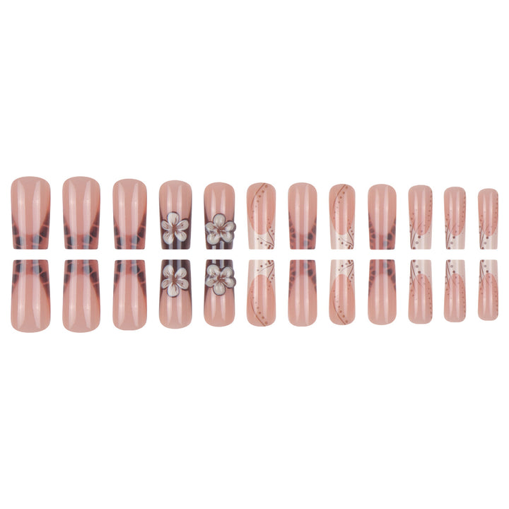 Floral Design Press-On Nails Bowlift