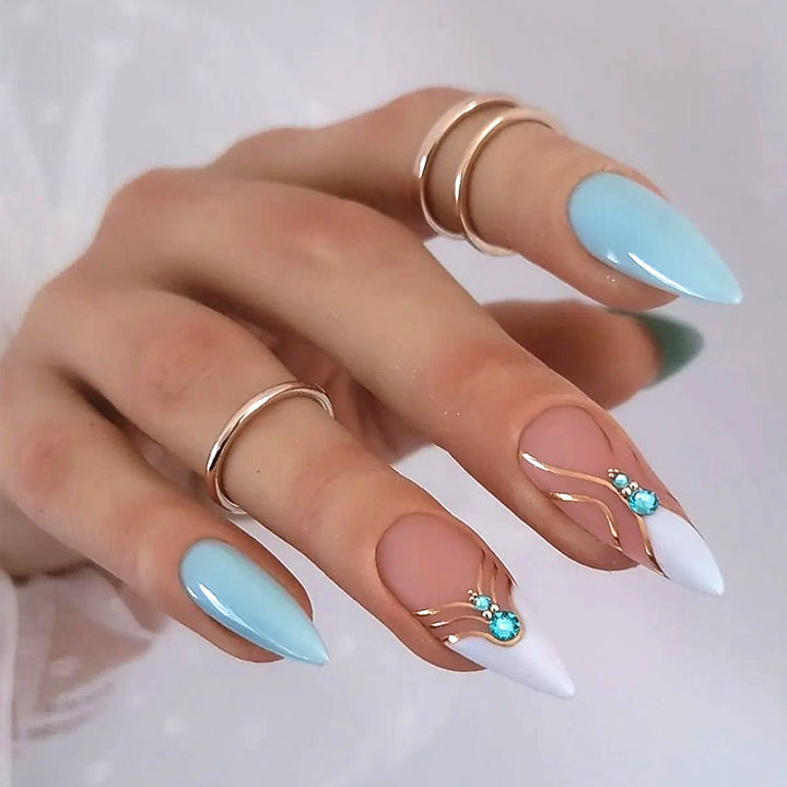 Artificial nail set with unique patterns Bowlift