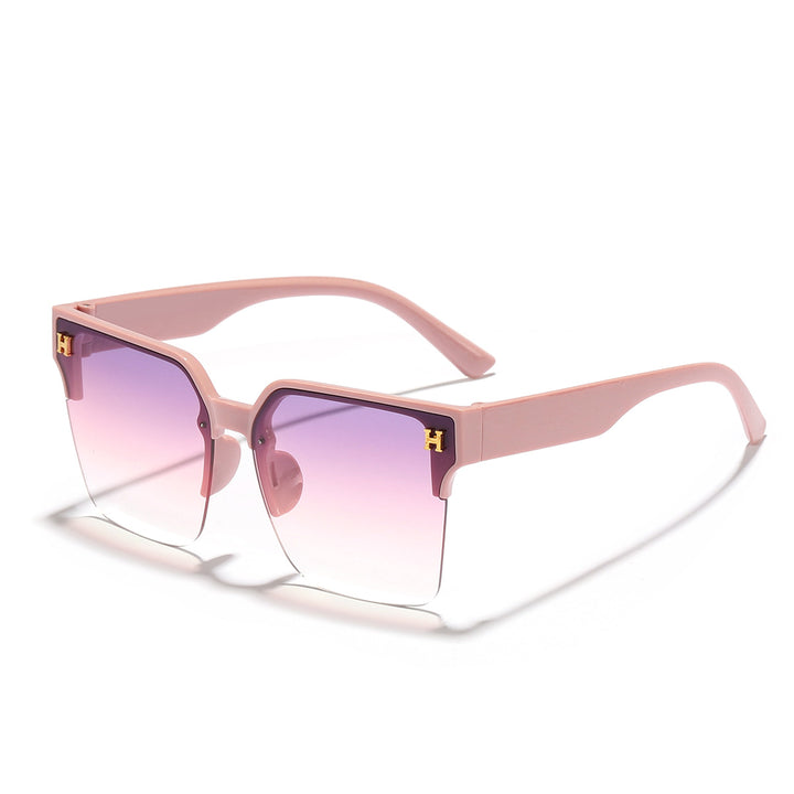 Women's modern square sunglasses with transparent frame Bowlift