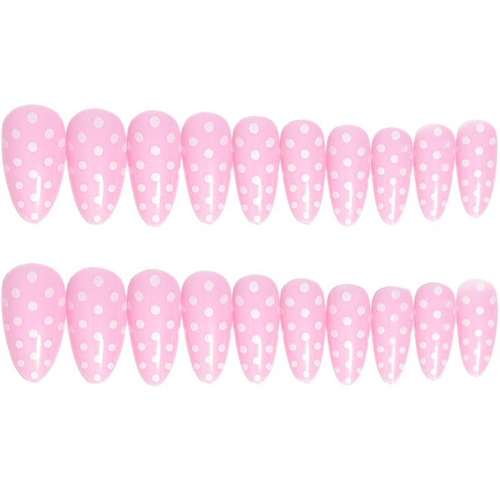 Custom Polka Dot Press-On Nail Tips Bowlift