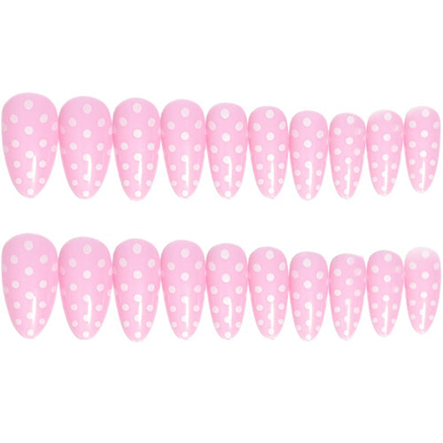 Custom Polka Dot Press-On Nail Tips Bowlift