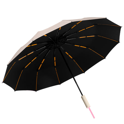 Ladies Folding 3-in-1 Combo Umbrella Bowlift