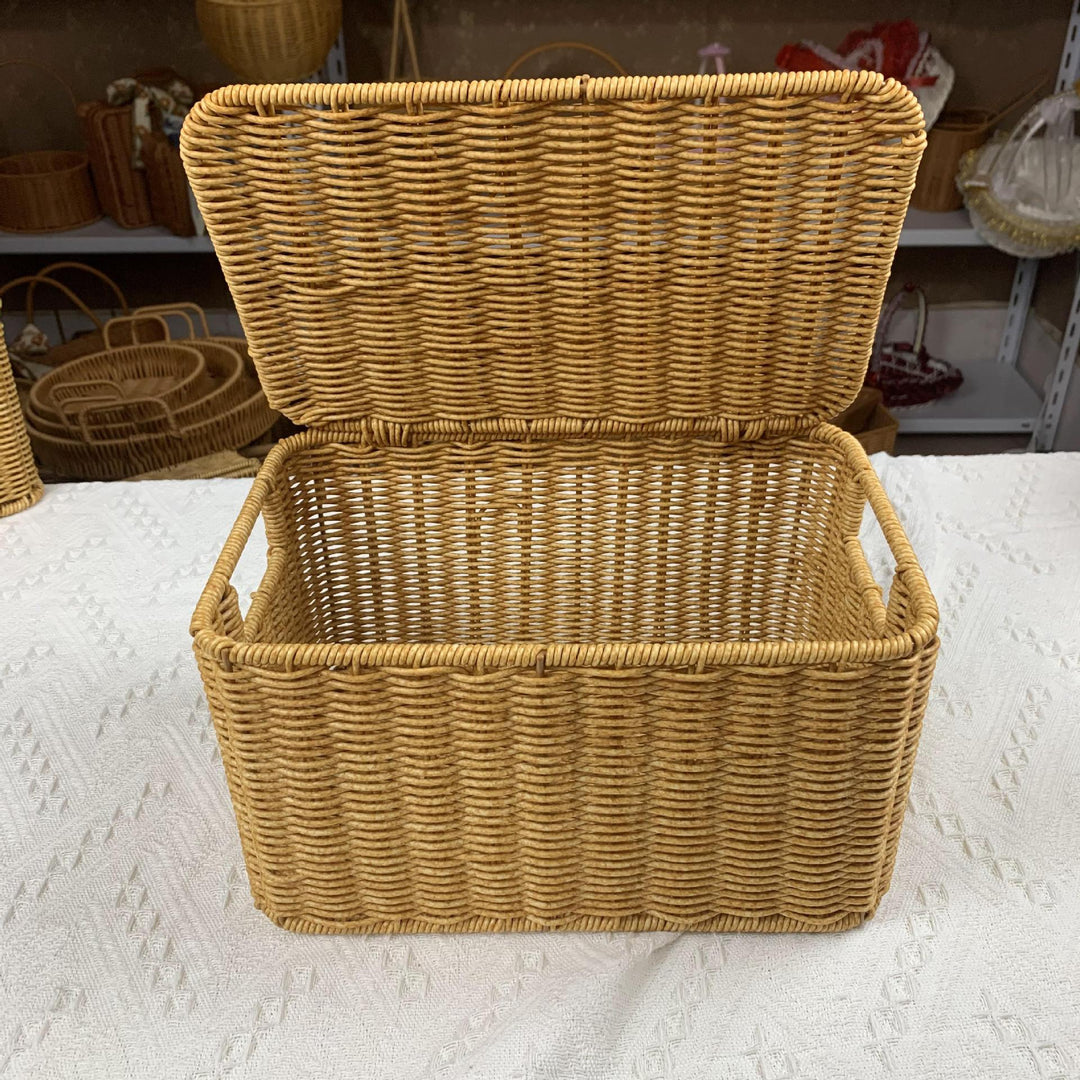 Versatile Rectangular Woven Storage Bin Bowlift