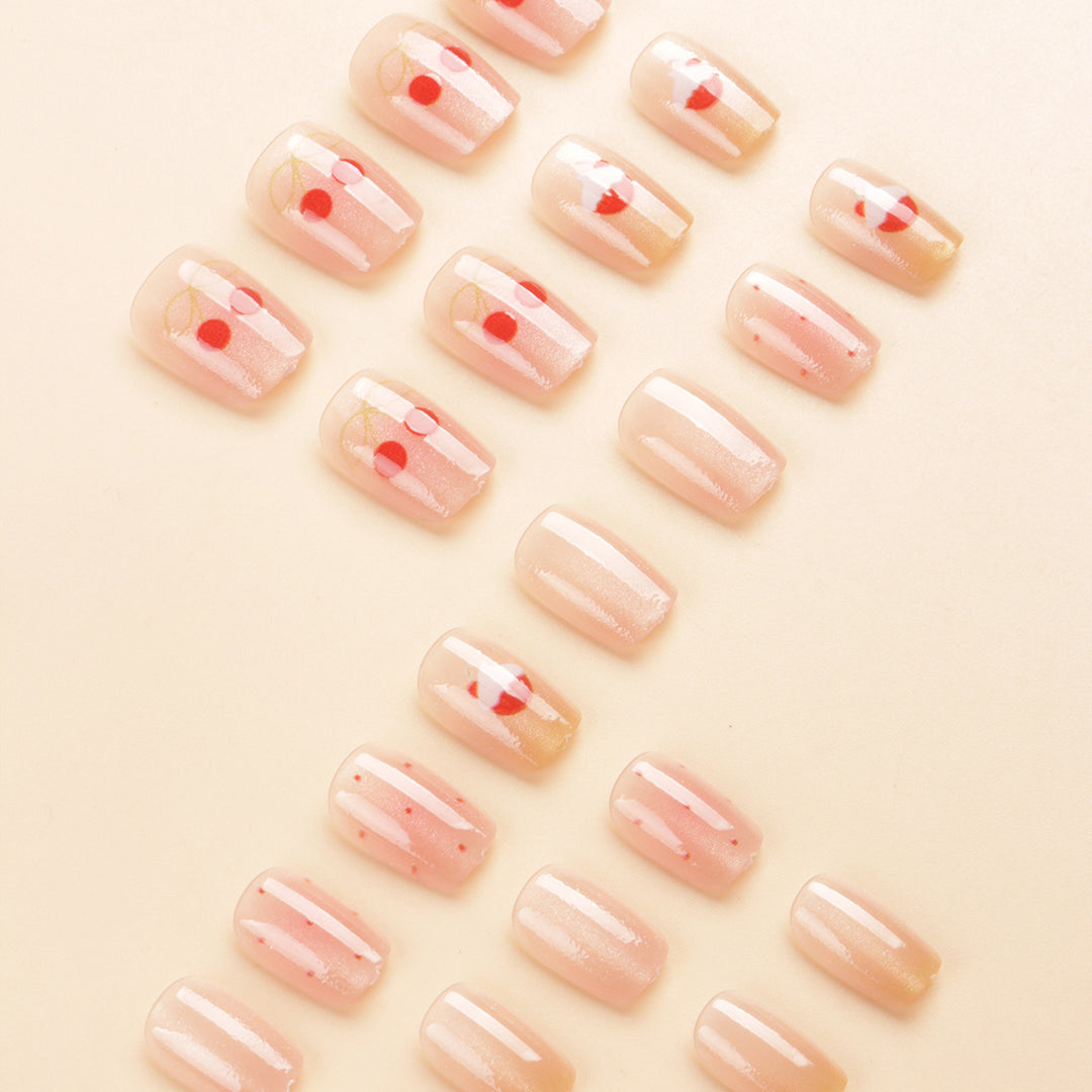 Artistic Fruit-Inspired Press-On Nail Tips Bowlift