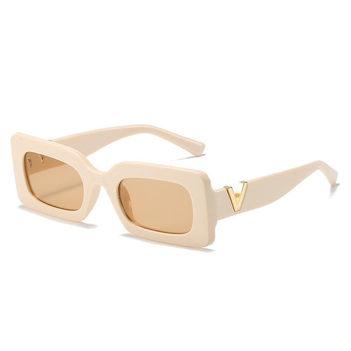 Women's fashionable square sunglasses with stylish metal embellishment Bowlift