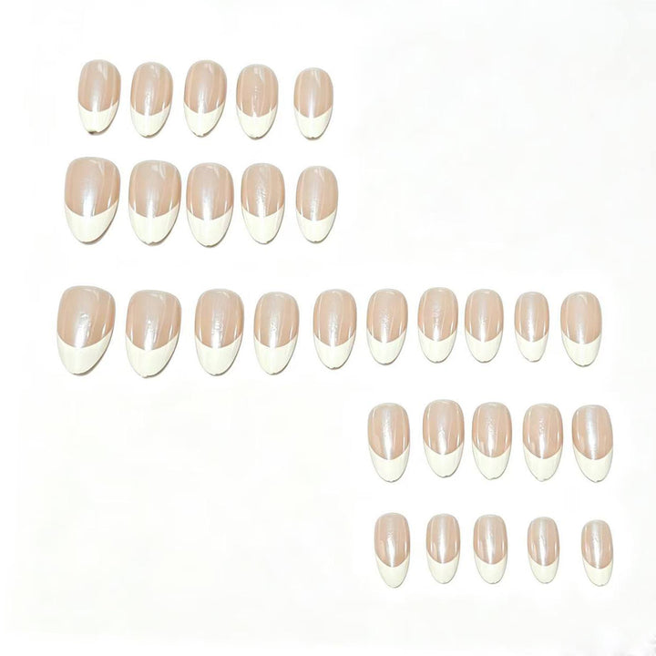 Elegant French Tip Nail Art Set Bowlift
