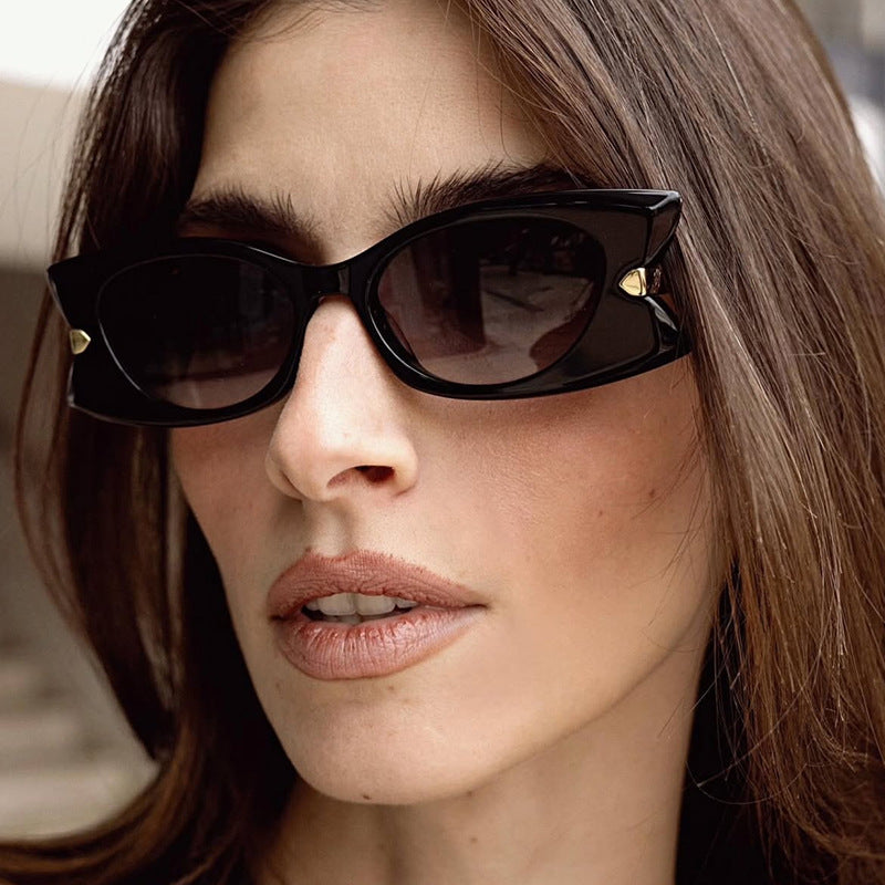 Women's Cat-Eye Sunglasses with stylish metal inserts and UV protection Bowlift