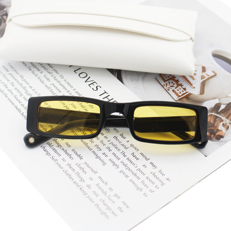 Women's fashion rectangular sunglasses with textured frame Bowlift
