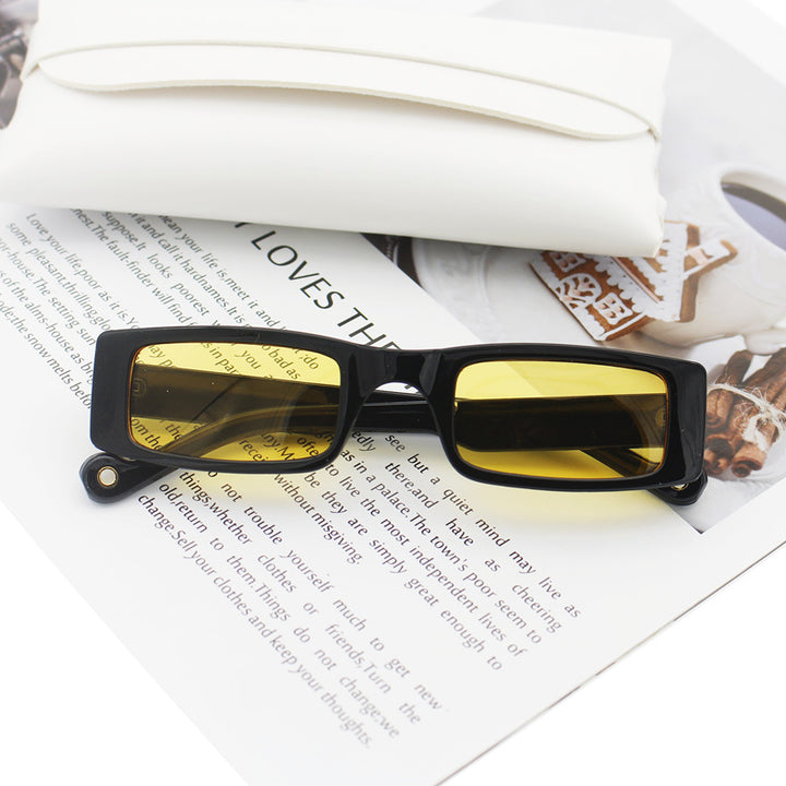 Women's fashion rectangular sunglasses with textured frame Bowlift