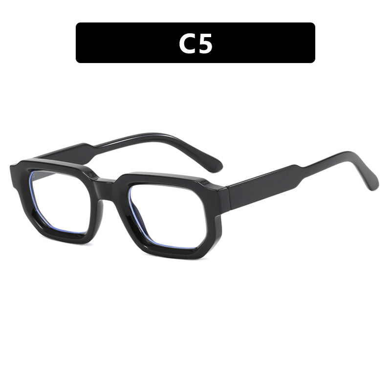 Women's geometric sunglasses with stylish transparent frame and polarized lenses Bowlift
