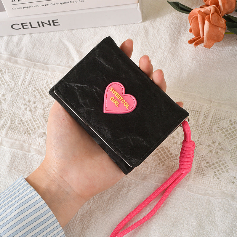 Cute Heart-Embellished Wallet Bowlift