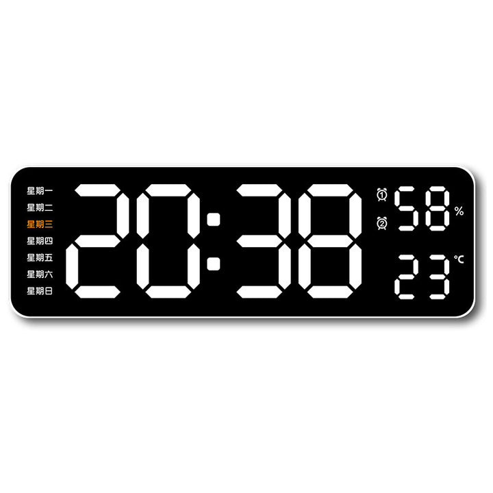 Digital wall clock with temperature and humidity display Bowlift