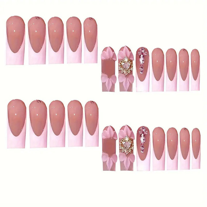 Floral Bohemian Press-On Nail Art Bowlift