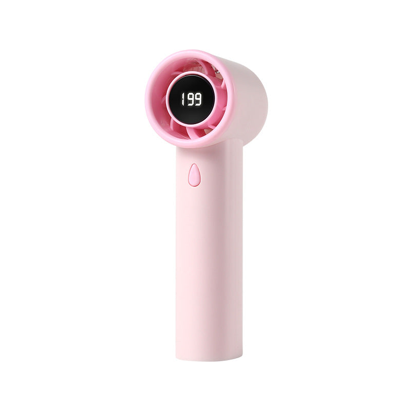 Unisex Portable Hand Fan with Digital Speed Display Bowlift