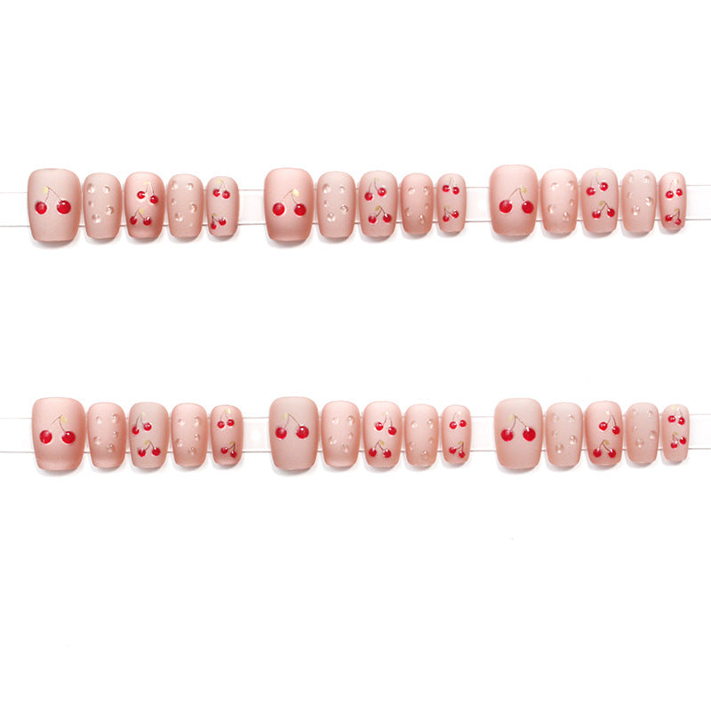 Cherry Blossom Themed Press-On Nail Art Bowlift