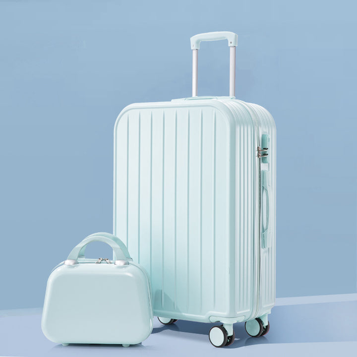 Unisex Stylish Ridged Hard-Shell Suitcase Bowlift