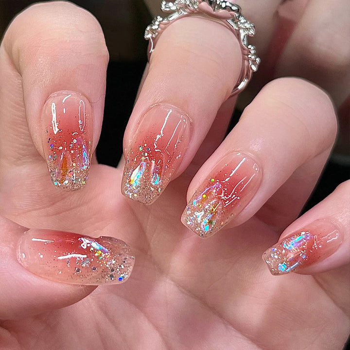 Premium Rhinestone-Embellished Press-On Nails Bowlift