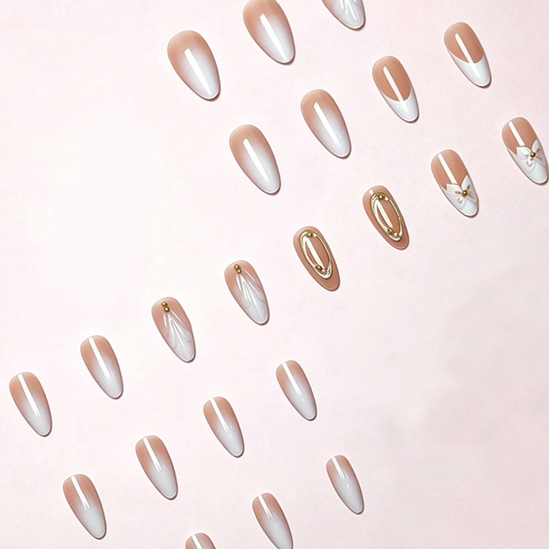 Floral Elegance Press-On Nail Tips Bowlift