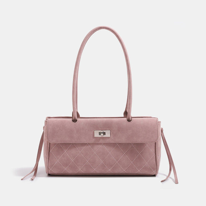 Elegant Quilted Handbag with Detachable Strap