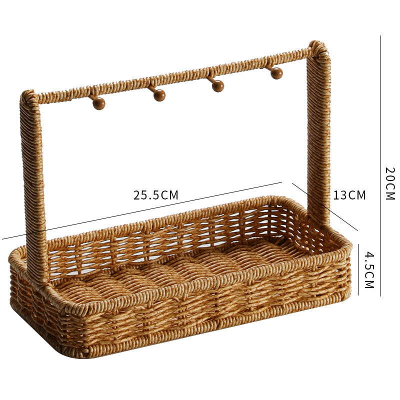 Unisex Versatile Storage Basket with Hooks Bowlift