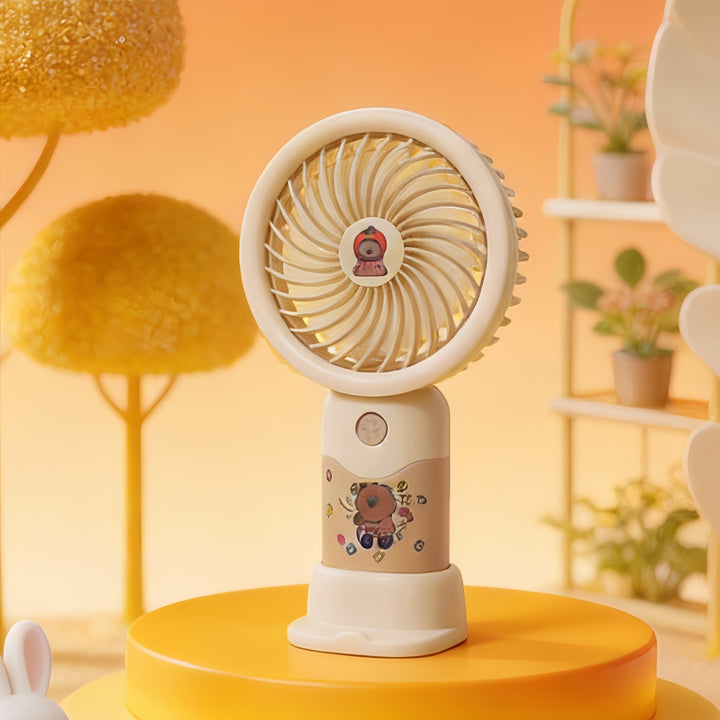 Ladies Portable Handheld Fan in Playful Animal Design Bowlift