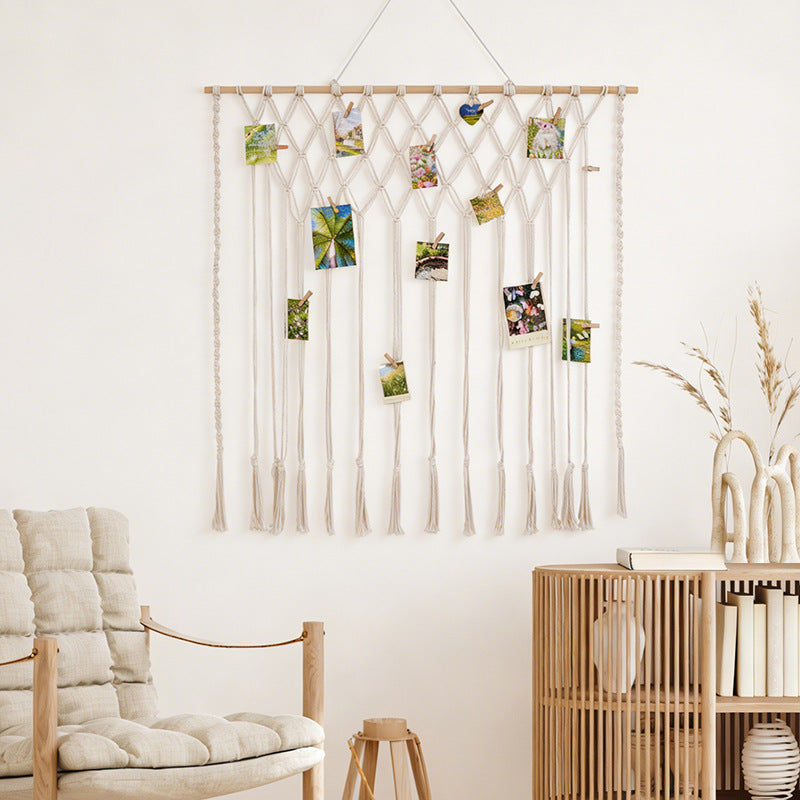 Macrame Photo Display Wall Hanging