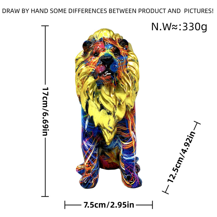Colorful Lions Sculpture Bowlift