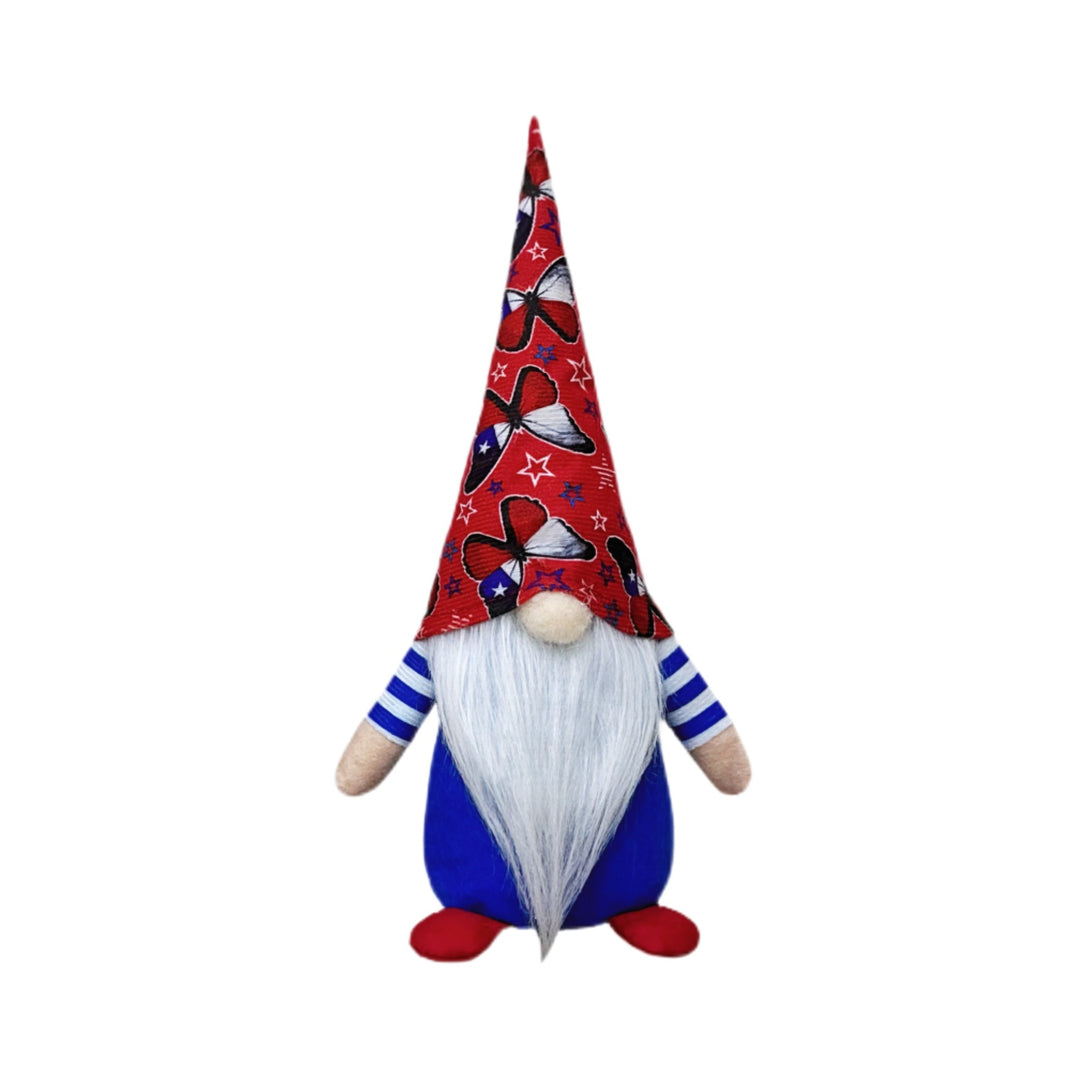 Unisex nan large decorative gnome figure made of fabric with long pointed hat and artificial beard Bowlift