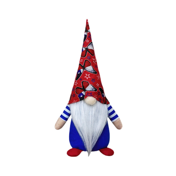 Unisex nan large decorative gnome figure made of fabric with long pointed hat and artificial beard Bowlift