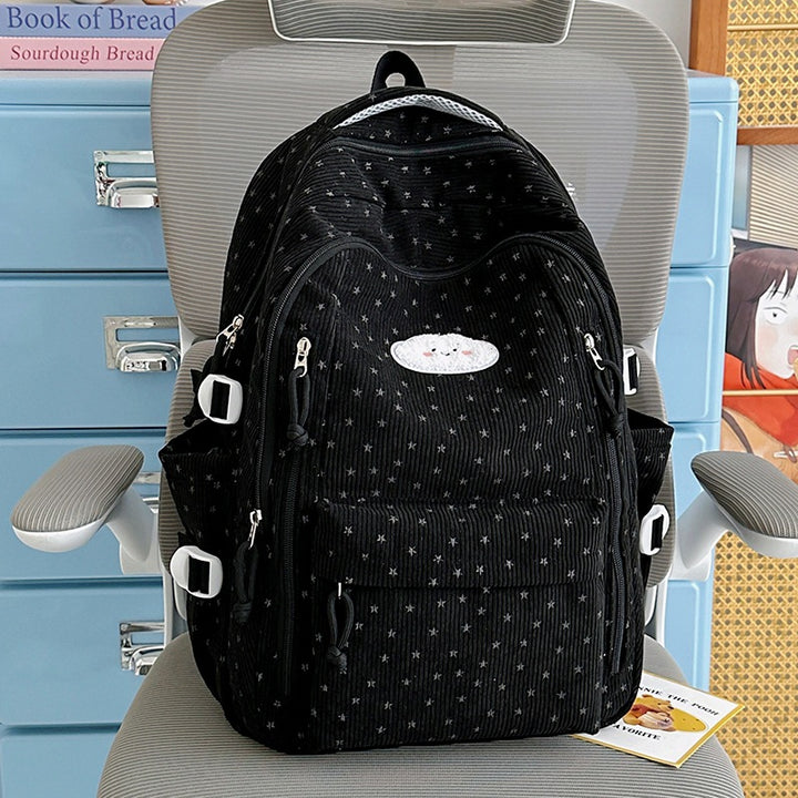 Corduroy Multi-Pocket Backpack