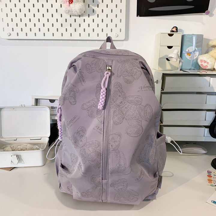 Bear-Themed Lightweight Backpack Bowlift