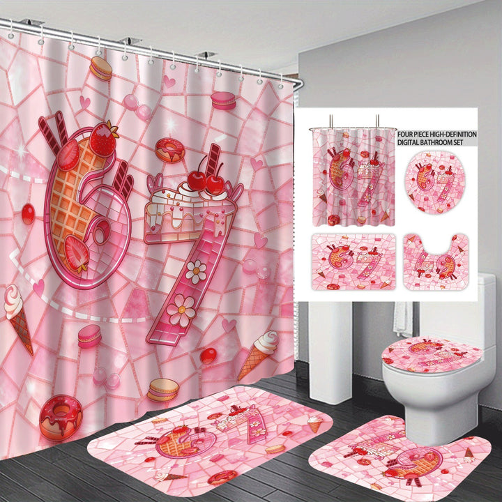 Colorful Dessert-Themed Bathroom Set Bowlift