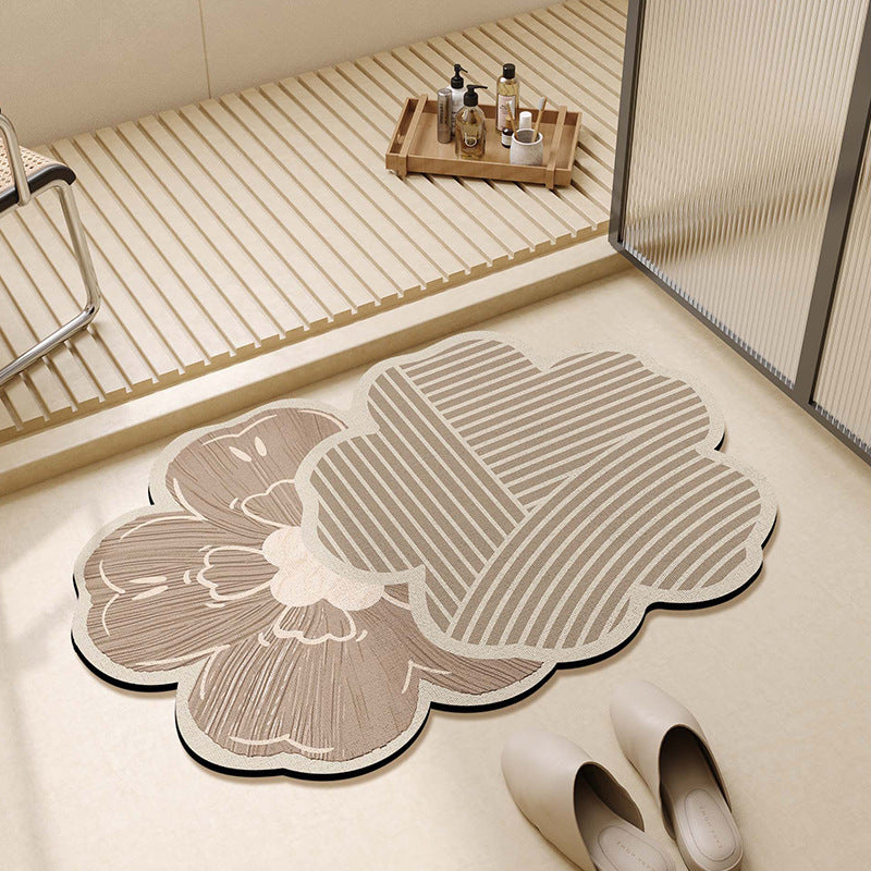Floral Shape Bathroom Mat