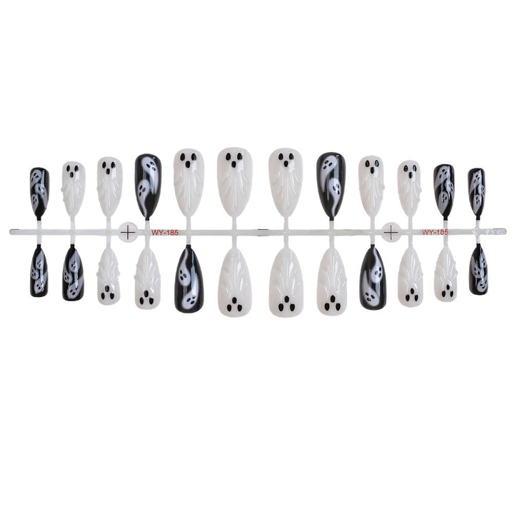 Ghost-Themed Press-On Nail Art Set Bowlift