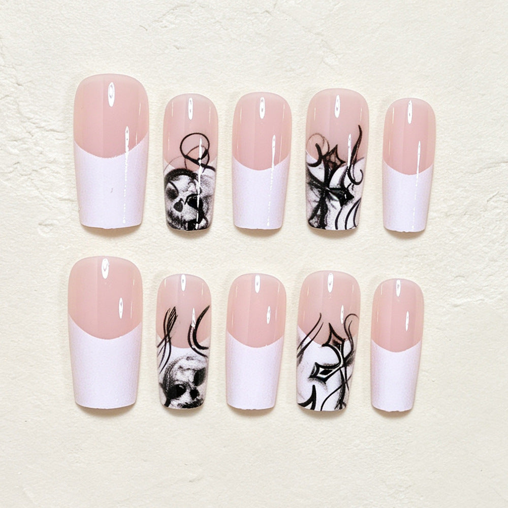 Artistic Skull Nail Art Tips Bowlift