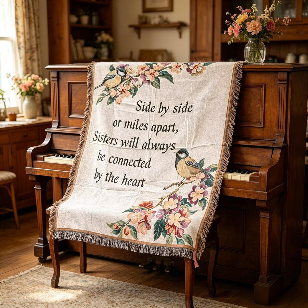 Warm Embroidered Inspirational Throw Blanket