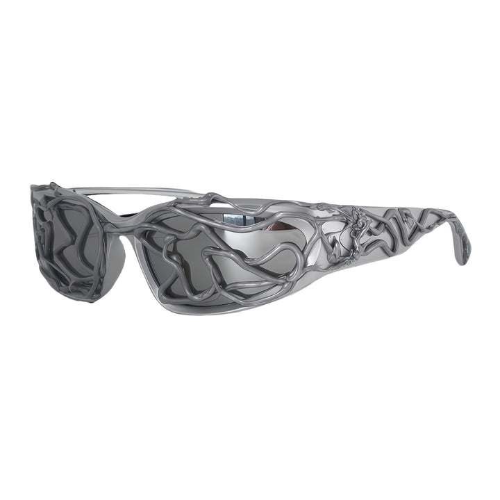 Women's Sporty Sunglasses with Innovative, Textured Frame Bowlift